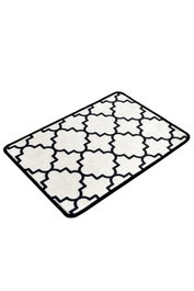 Mijölnir Alfombrilla de Baño Blanca 40 x 60 cm Poliéster Antideslizante Antialérgica
